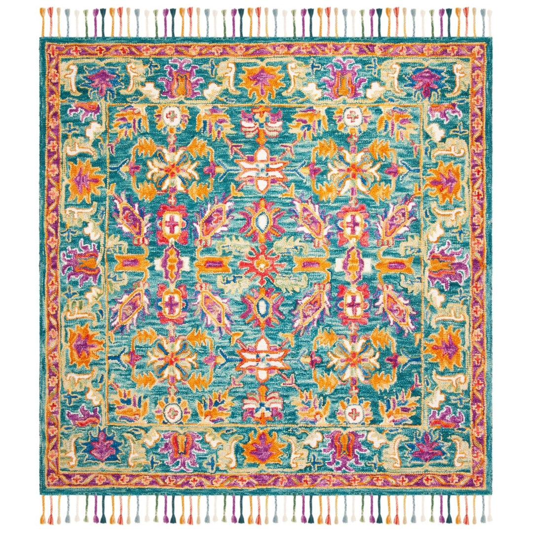 SAFAVIEH Aspen APN113K Handmade Turquoise / Purple Rug Image 6