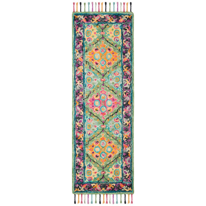 SAFAVIEH Aspen APN114Y Handmade Light Green / Black Rug Image 5