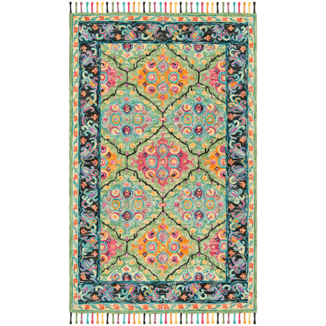 SAFAVIEH Aspen APN114Y Handmade Light Green / Black Rug Image 10