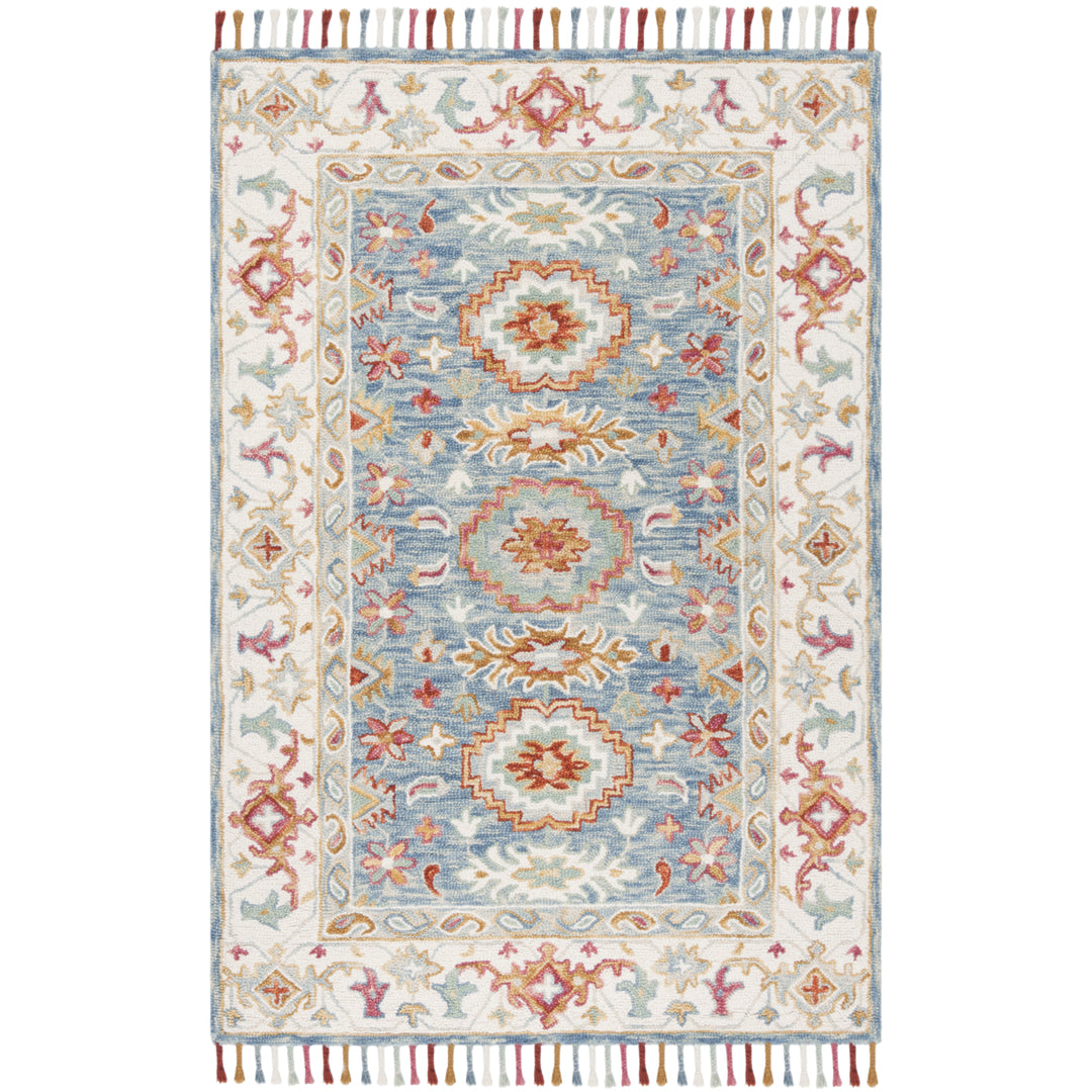 SAFAVIEH Aspen APN117M Handmade Blue / Ivory Rug Image 1