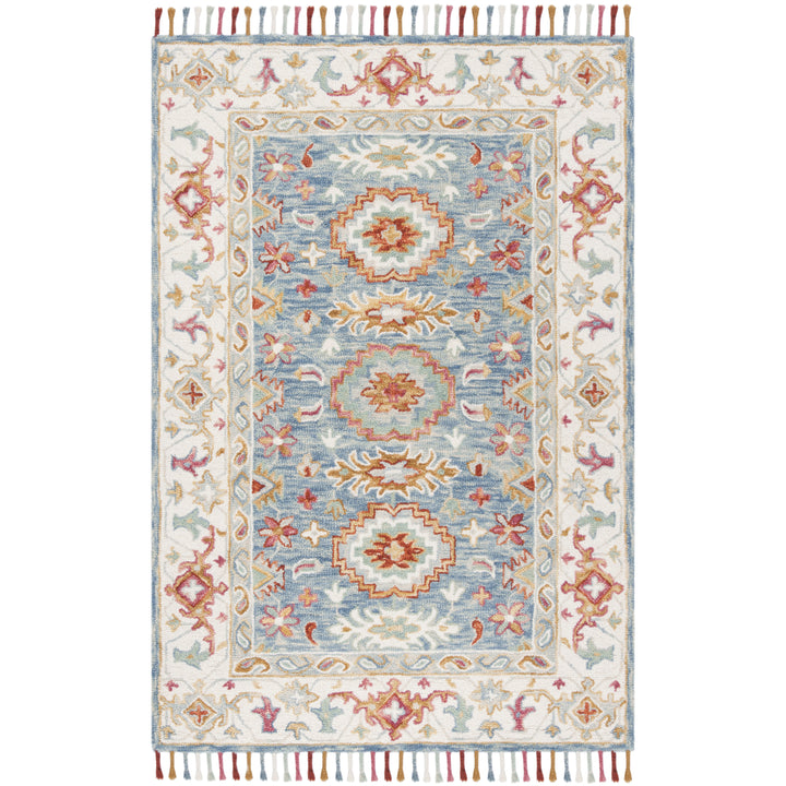 SAFAVIEH Aspen APN117M Handmade Blue / Ivory Rug Image 1