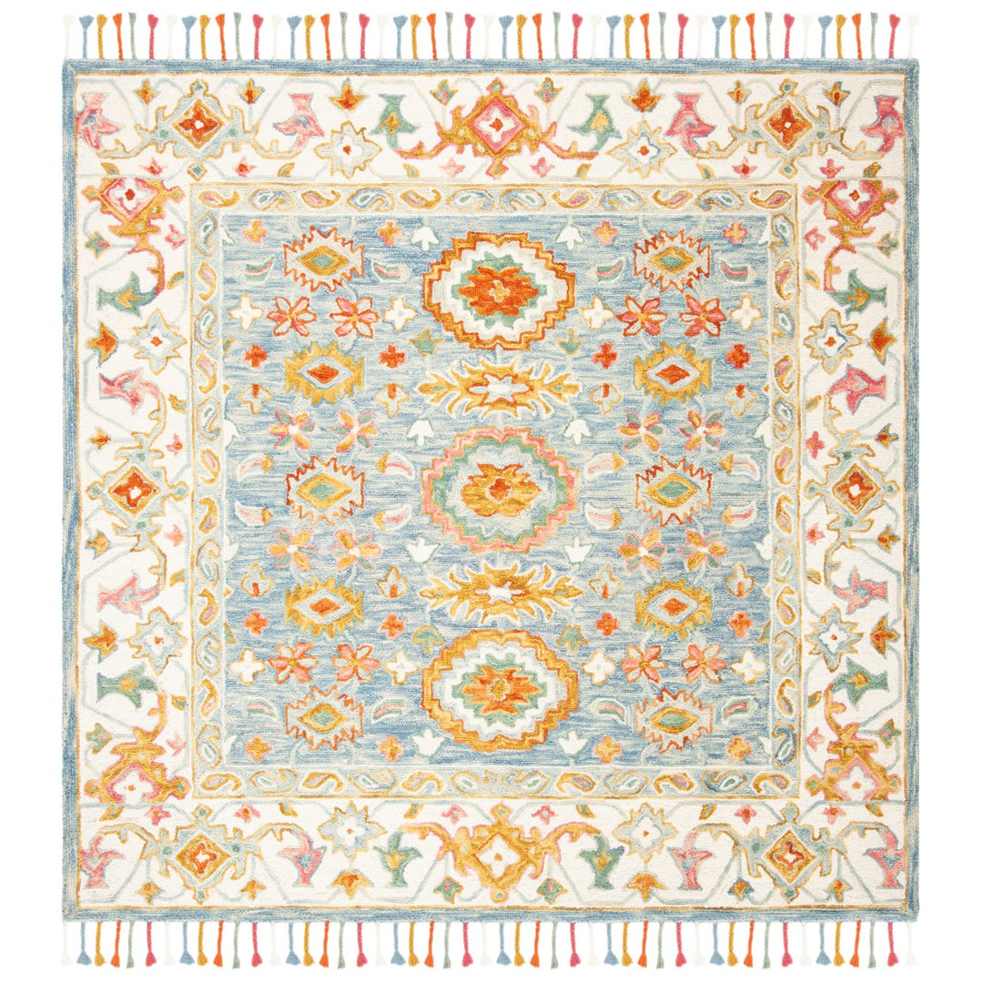 SAFAVIEH Aspen APN117M Handmade Blue / Ivory Rug Image 1