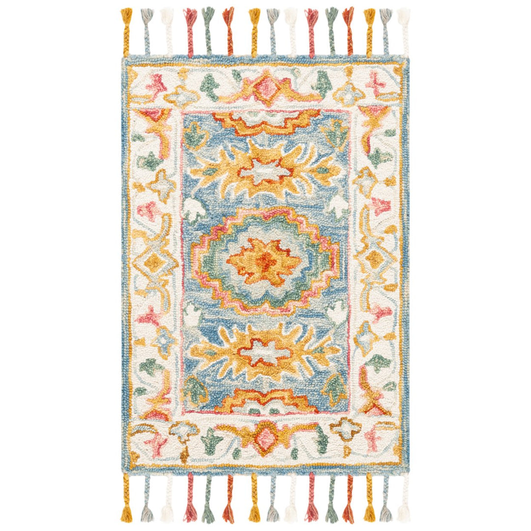 SAFAVIEH Aspen APN117M Handmade Blue / Ivory Rug Image 8