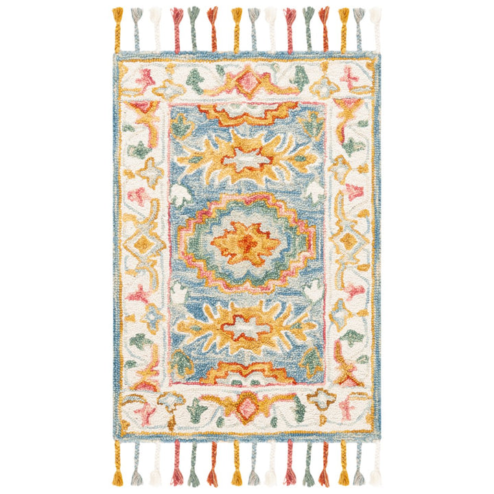 SAFAVIEH Aspen APN117M Handmade Blue / Ivory Rug Image 1