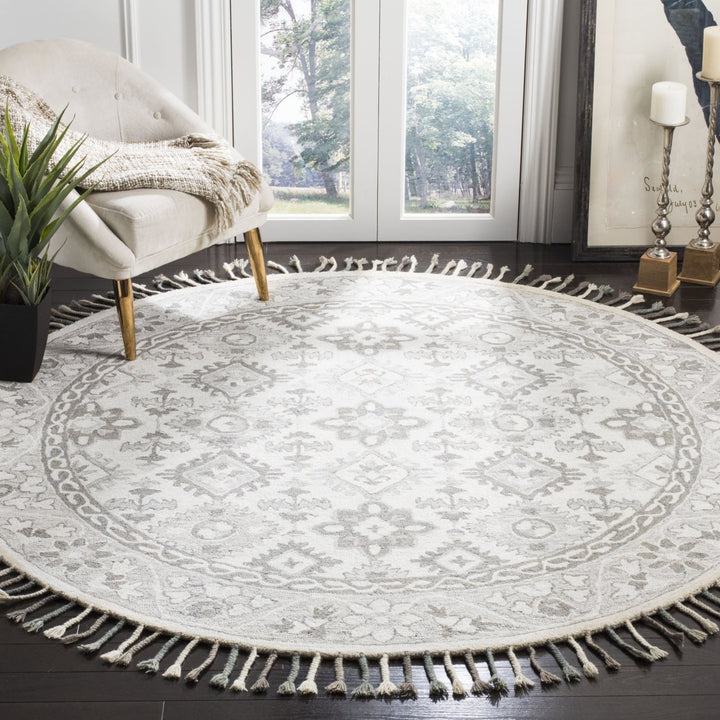 SAFAVIEH Aspen APN120A Handmade Light Grey / Grey Rug Image 2