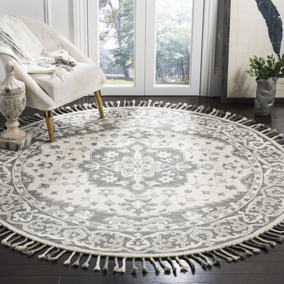 SAFAVIEH Aspen APN122A Handmade Grey / Light Grey Rug Image 2