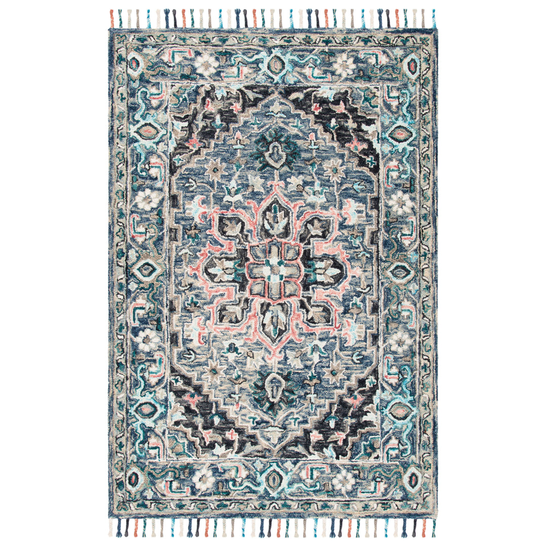 SAFAVIEH Aspen Collection APN124U Handmade Pink/Blue Rug Image 1