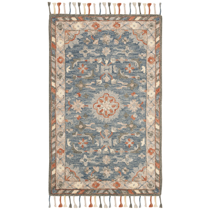 SAFAVIEH Aspen Collection APN123A Handmade Blue/Rust Rug Image 9