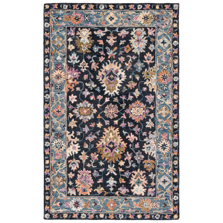 SAFAVIEH Aspen APN136Z Handmade Black / Light Blue Rug Image 1