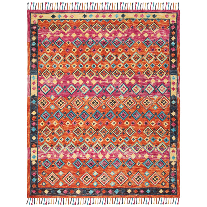 SAFAVIEH Aspen APN138A Handmade Orange / Fuchsia Rug Image 1