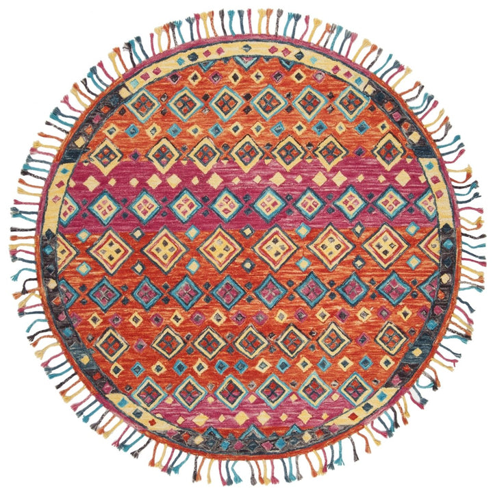 SAFAVIEH Aspen APN138A Handmade Orange / Fuchsia Rug Image 2