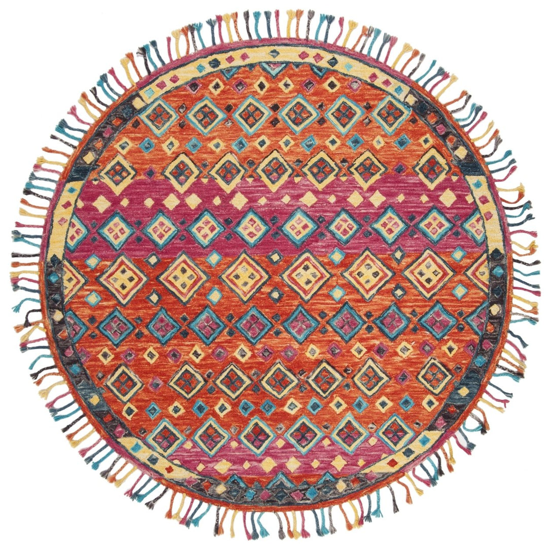 SAFAVIEH Aspen APN138A Handmade Orange / Fuchsia Rug Image 1