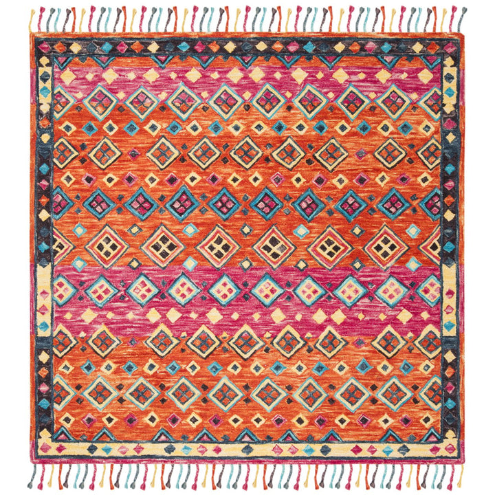 SAFAVIEH Aspen APN138A Handmade Orange / Fuchsia Rug Image 3