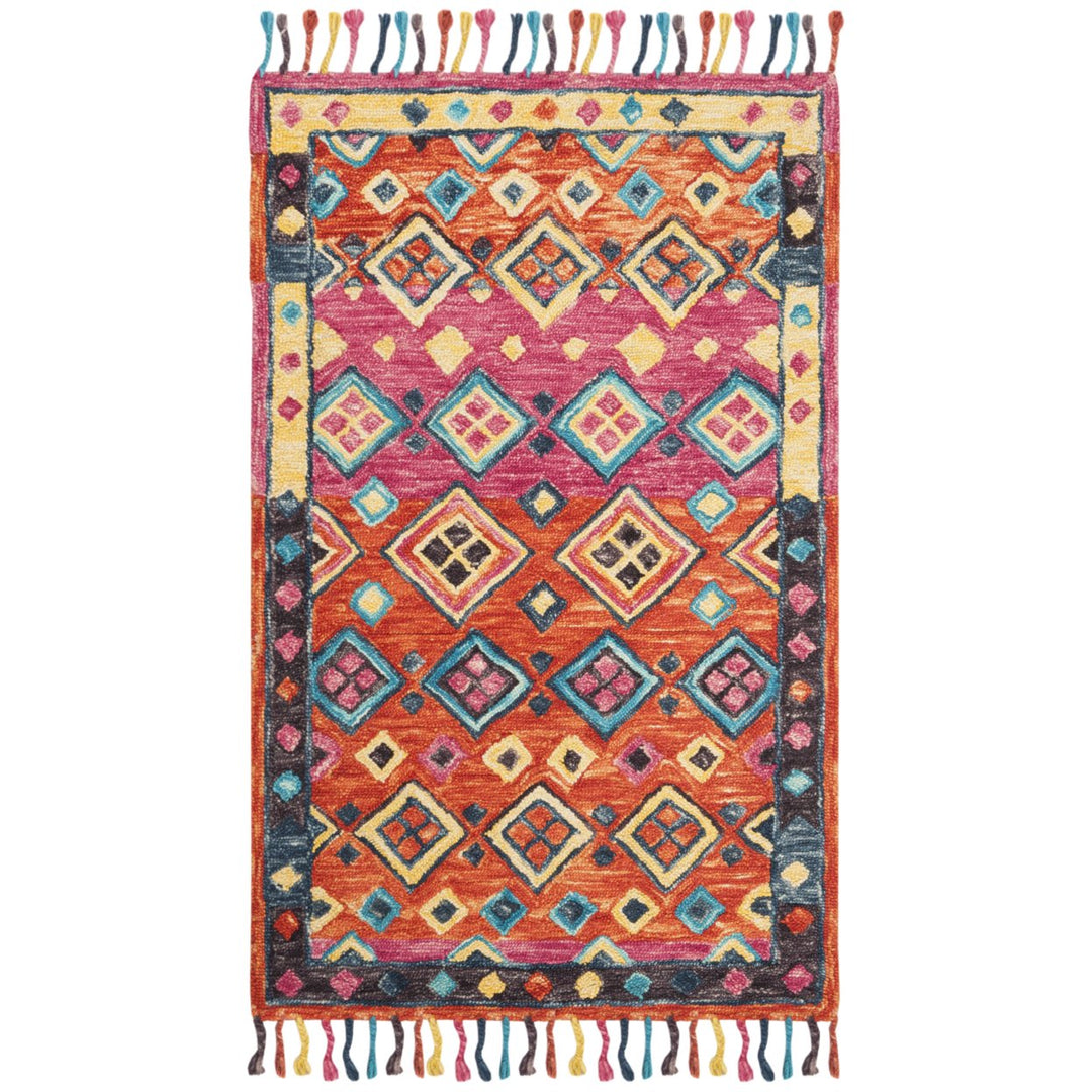 SAFAVIEH Aspen APN138A Handmade Orange / Fuchsia Rug Image 5