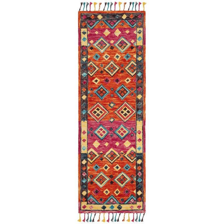 SAFAVIEH Aspen APN138A Handmade Orange / Fuchsia Rug Image 6