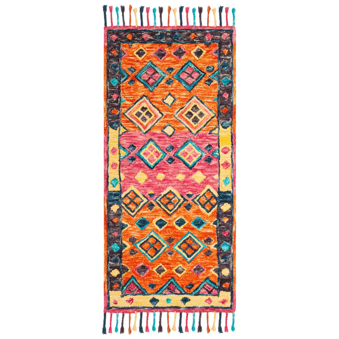 SAFAVIEH Aspen APN138A Handmade Orange / Fuchsia Rug Image 7