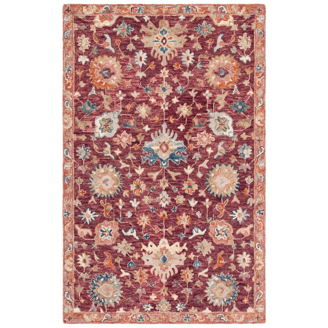 SAFAVIEH Aspen Collection APN144Q Handmade Red / Pink Rug Image 1