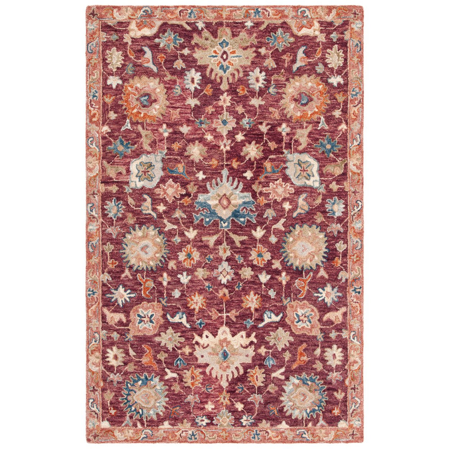 SAFAVIEH Aspen Collection APN144Q Handmade Red / Pink Rug Image 1