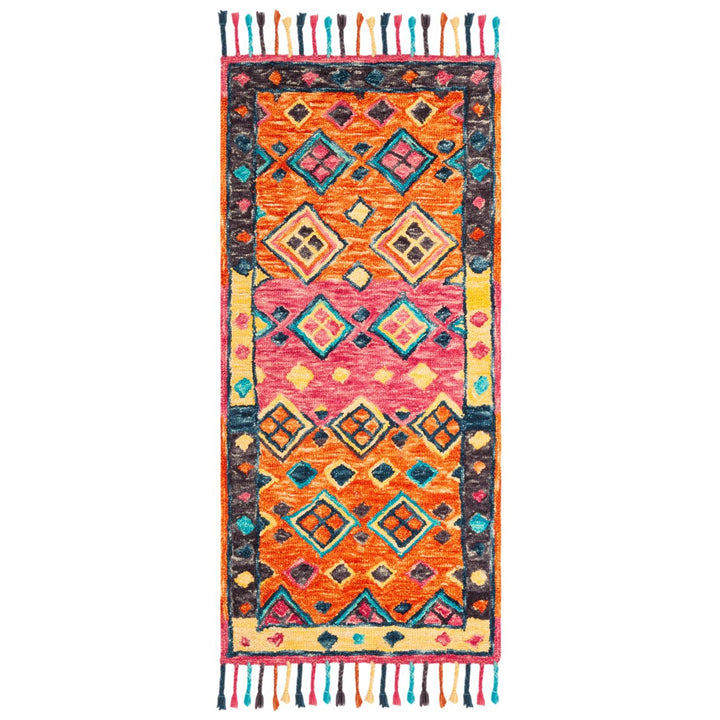 SAFAVIEH Aspen APN138A Handmade Orange / Fuchsia Rug Image 8