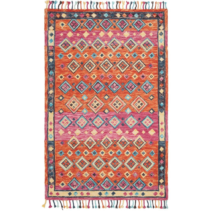 SAFAVIEH Aspen APN138A Handmade Orange / Fuchsia Rug Image 11