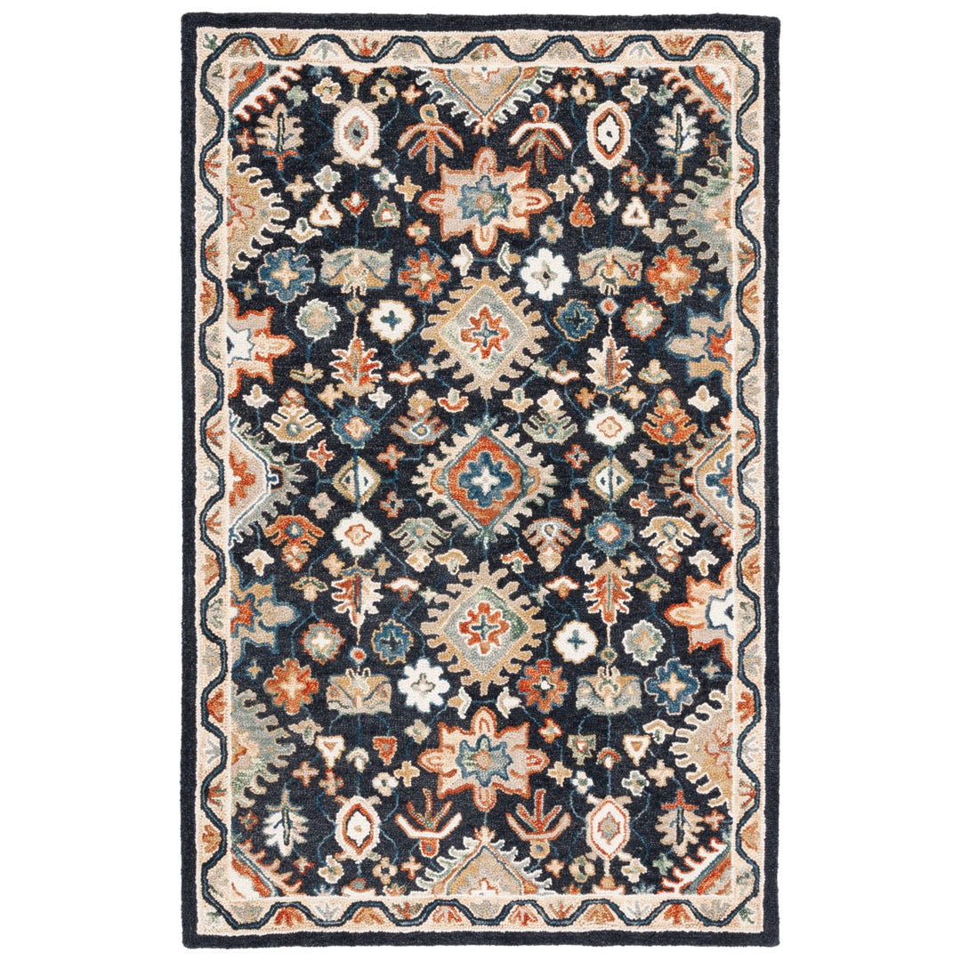 SAFAVIEH Aspen APN145Z Handmade Black / Rust Rug Image 1