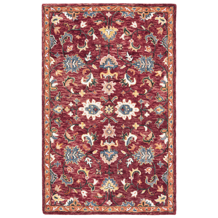 SAFAVIEH Aspen Collection APN147Q Handmade Red / Rust Rug Image 1