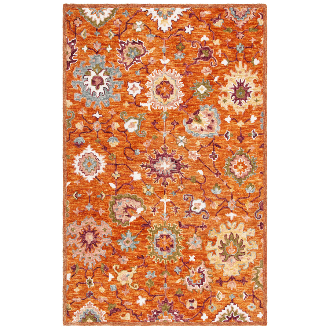 SAFAVIEH Aspen APN148P Handmade Rust / Green Rug Image 1