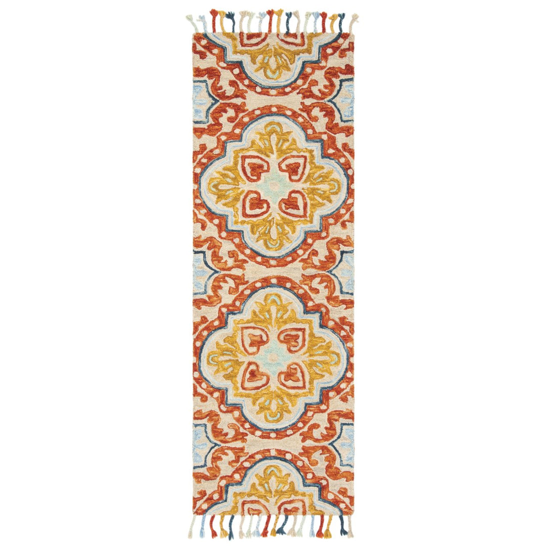 SAFAVIEH Aspen APN217A Handmade Beige / Rust Rug Image 4