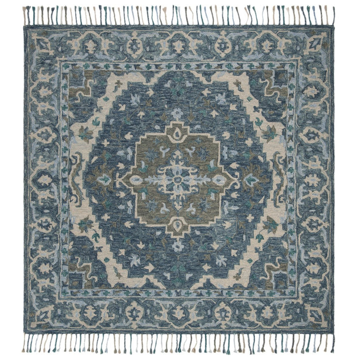 SAFAVIEH Aspen APN230A Handmade Dark Blue / Grey Rug Image 6