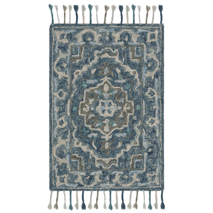 SAFAVIEH Aspen APN230A Handmade Dark Blue / Grey Rug Image 8