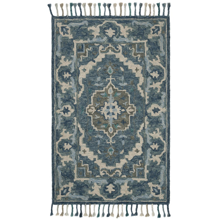 SAFAVIEH Aspen APN230A Handmade Dark Blue / Grey Rug Image 9