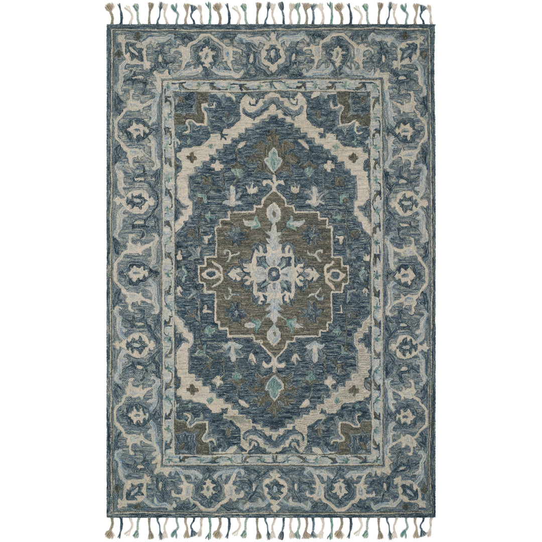 SAFAVIEH Aspen APN230A Handmade Dark Blue / Grey Rug Image 10