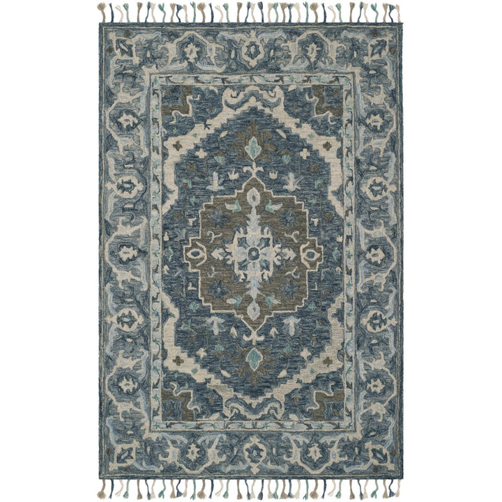 SAFAVIEH Aspen APN230A Handmade Dark Blue / Grey Rug Image 1