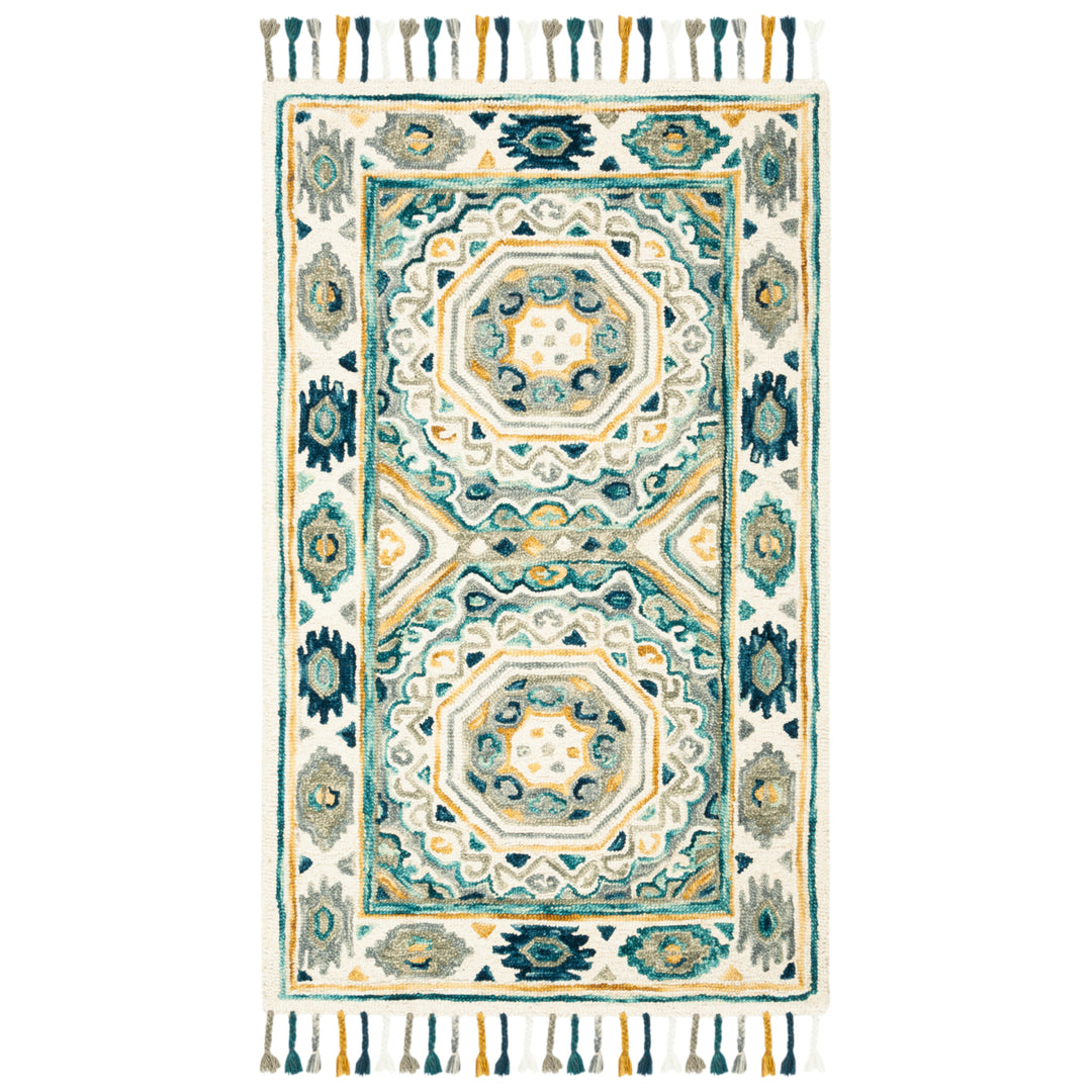 SAFAVIEH Aspen APN251A Handmade Ivory / Charcoal Rug Image 9