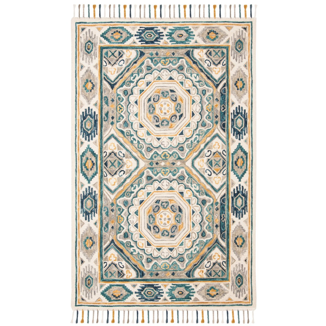 SAFAVIEH Aspen APN251A Handmade Ivory / Charcoal Rug Image 1