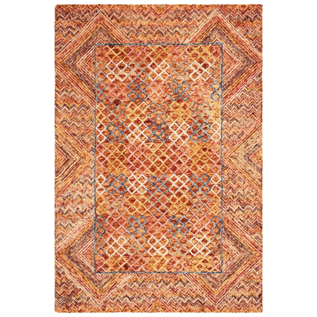 SAFAVIEH Aspen Collection APN282D Handmade Gold/Pink Rug Image 1