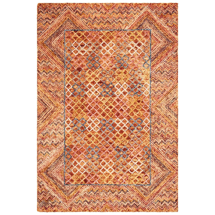 SAFAVIEH Aspen Collection APN282D Handmade Gold/Pink Rug Image 1