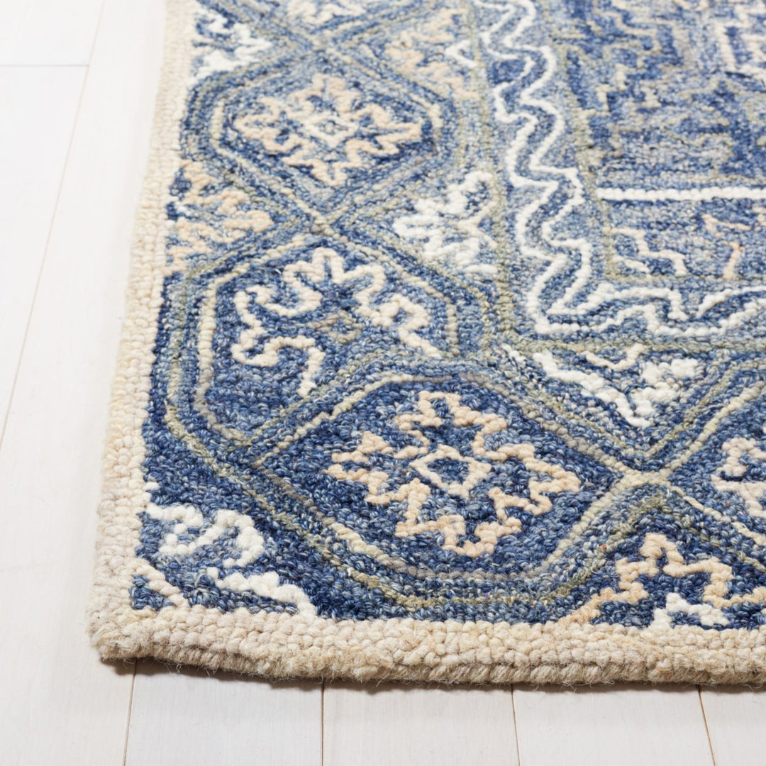 SAFAVIEH Aspen APN275M Handmade Blue / Beige Rug Image 4