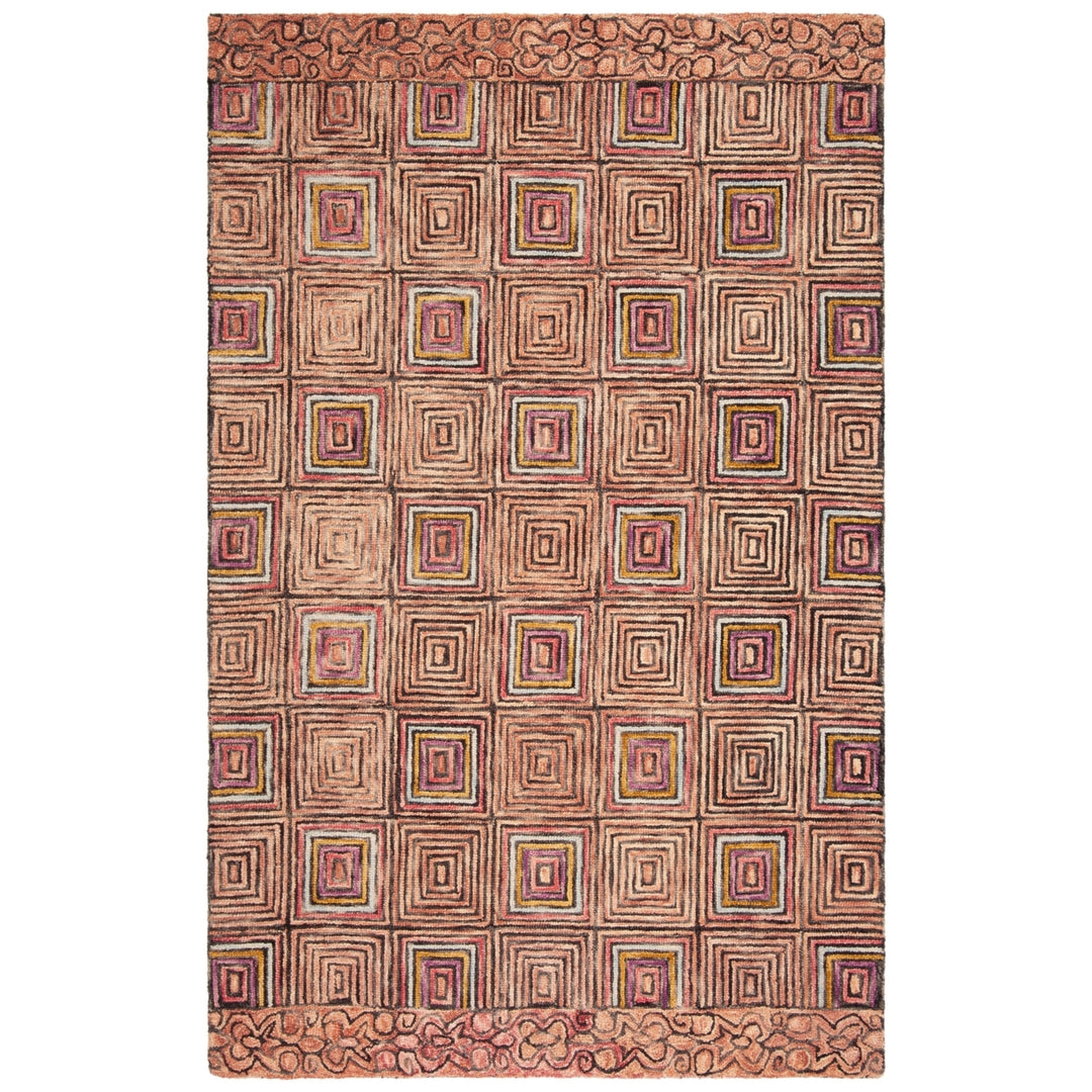 SAFAVIEH Aspen Collection APN285U Handmade Pink/Blue Rug Image 1