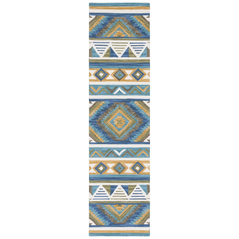 SAFAVIEH Aspen APN352M Handmade Blue / Yellow Rug Image 2