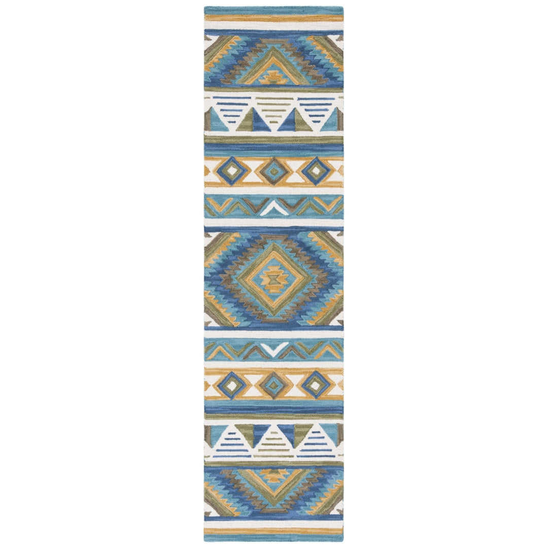 SAFAVIEH Aspen APN352M Handmade Blue / Yellow Rug Image 2