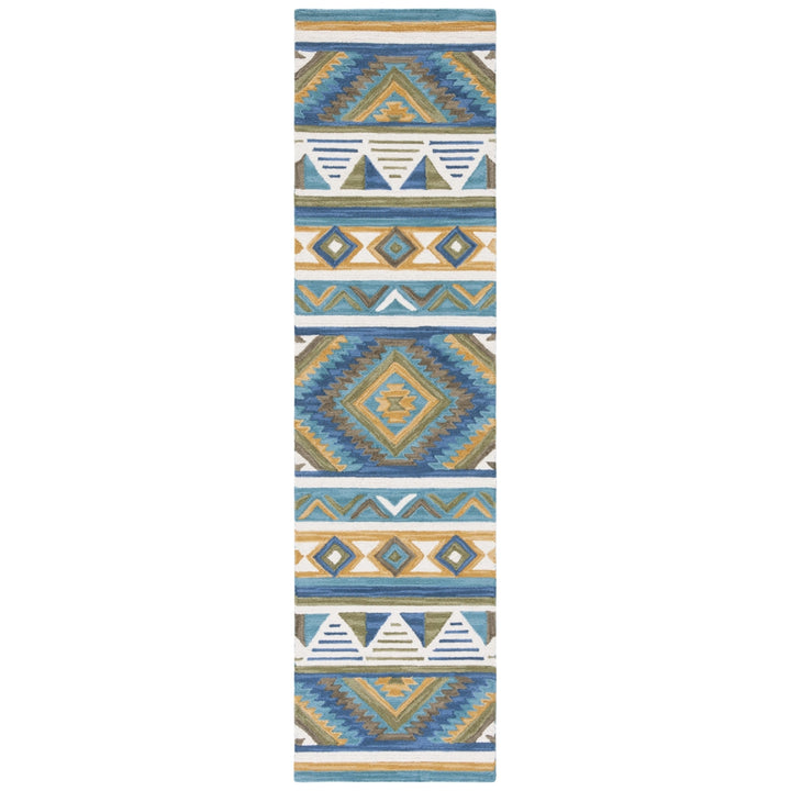 SAFAVIEH Aspen APN352M Handmade Blue / Yellow Rug Image 2