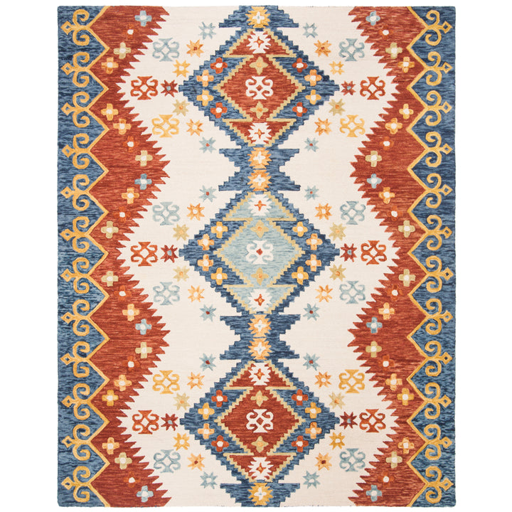 SAFAVIEH Aspen APN401A Handmade Ivory / Blue Rug Image 1