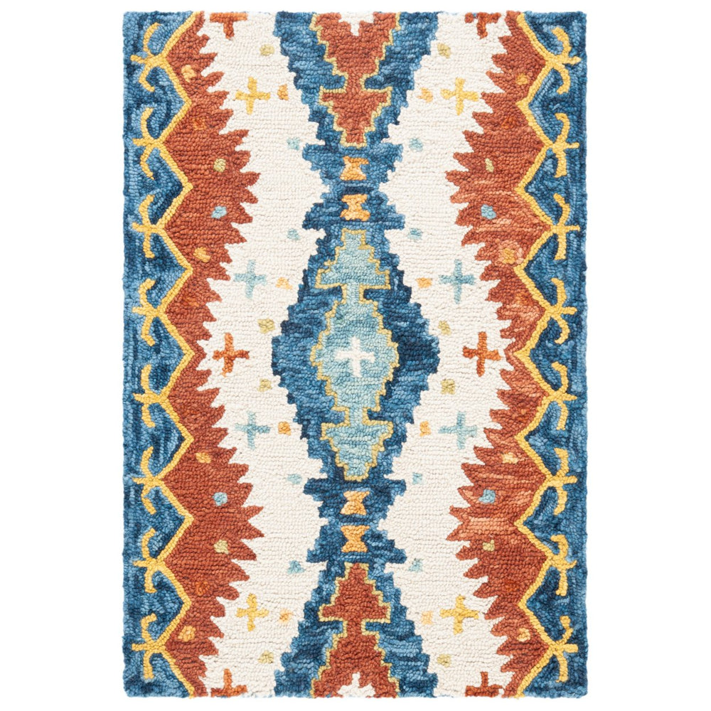 SAFAVIEH Aspen APN401A Handmade Ivory / Blue Rug Image 2