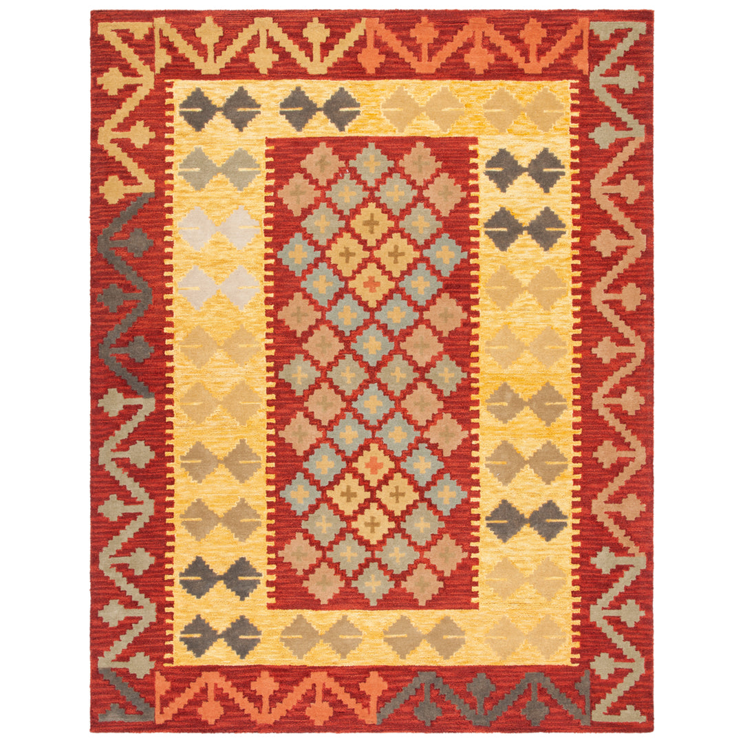 SAFAVIEH Aspen Collection APN403Q Handmade Red / Gold Rug Image 1