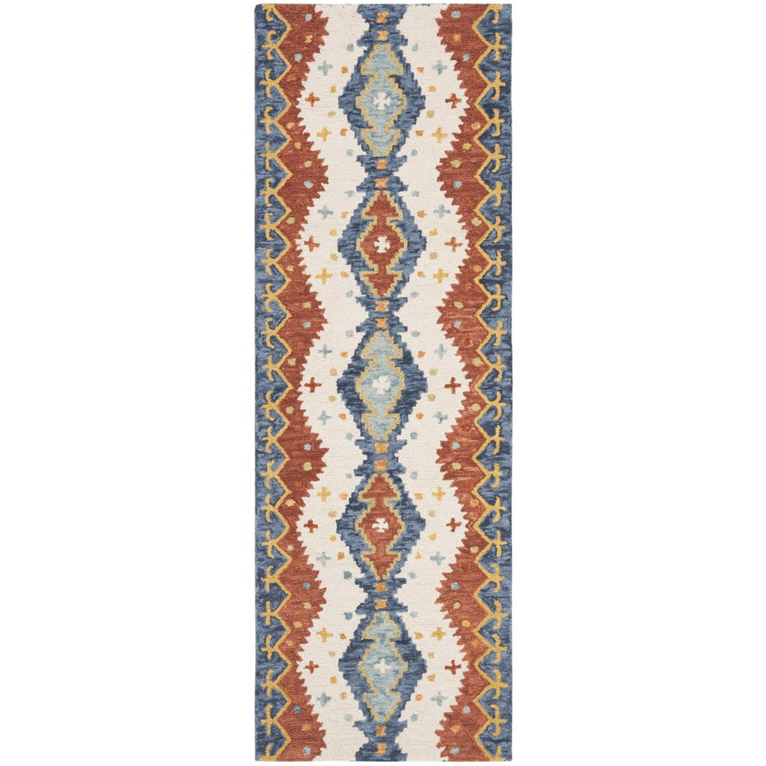 SAFAVIEH Aspen APN401A Handmade Ivory / Blue Rug Image 3