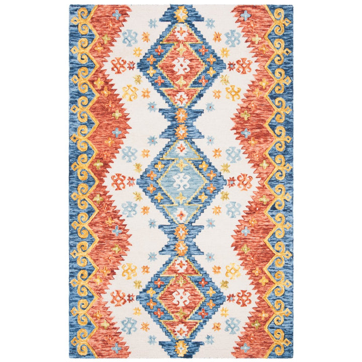 SAFAVIEH Aspen APN401A Handmade Ivory / Blue Rug Image 1