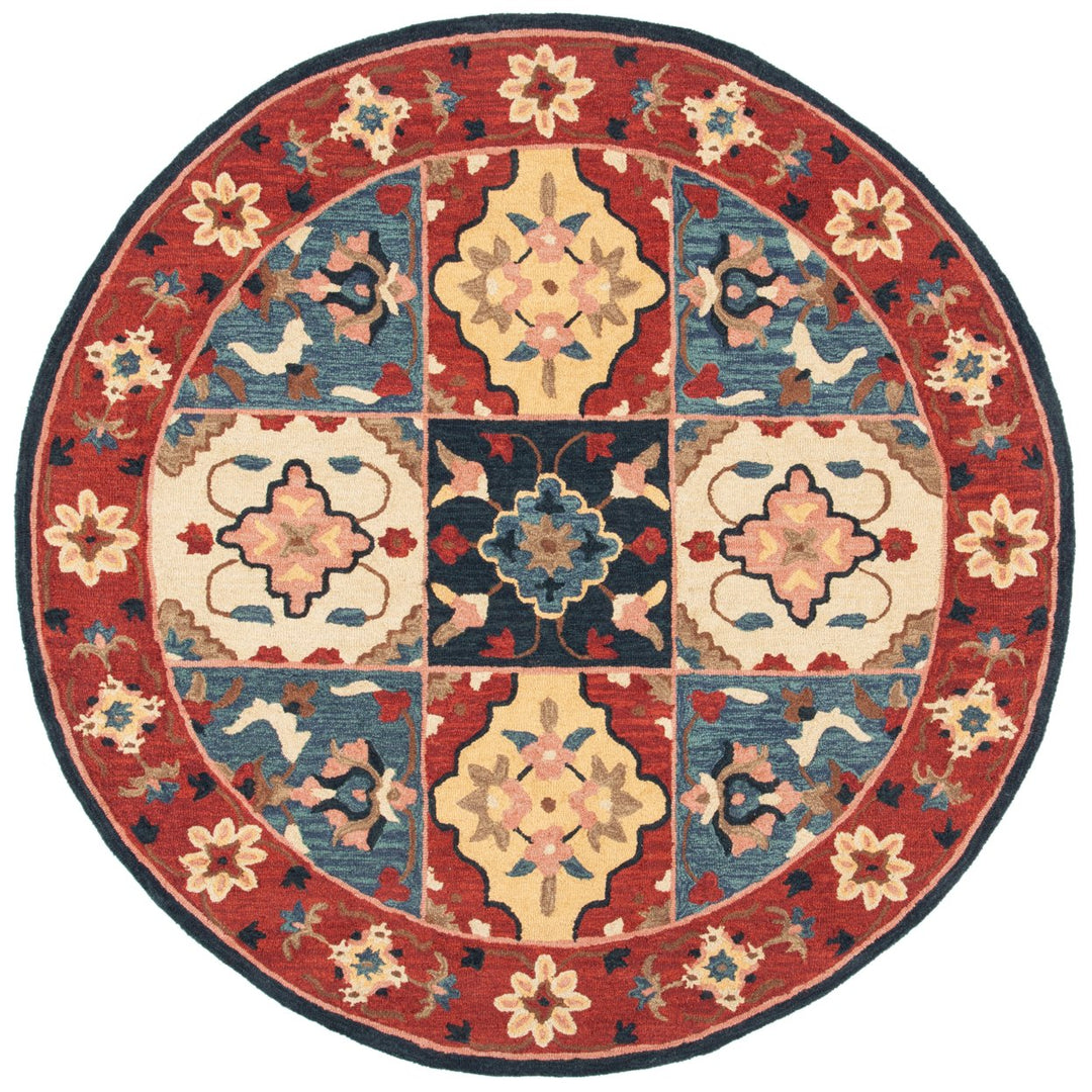 SAFAVIEH Aspen Collection APN402Q Handmade Red / Gold Rug Image 1