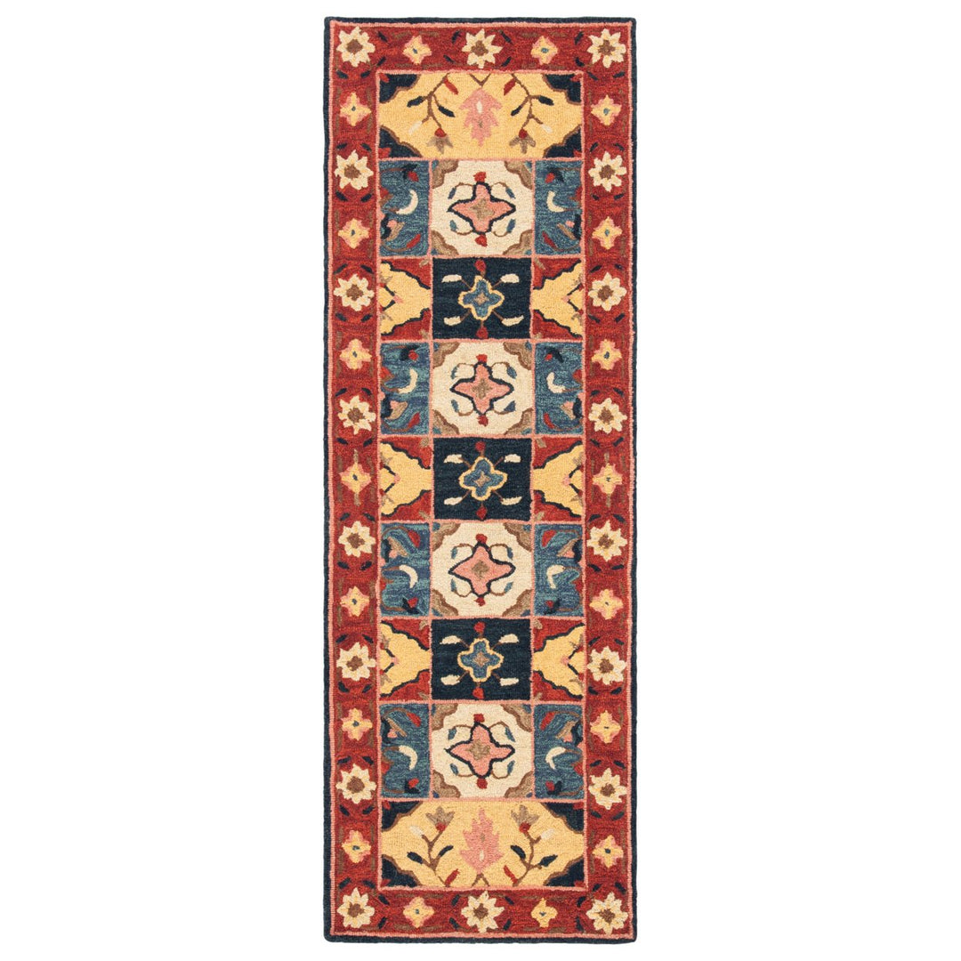 SAFAVIEH Aspen Collection APN402Q Handmade Red / Gold Rug Image 1