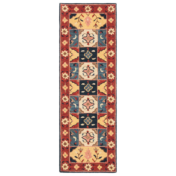 SAFAVIEH Aspen Collection APN402Q Handmade Red / Gold Rug Image 1